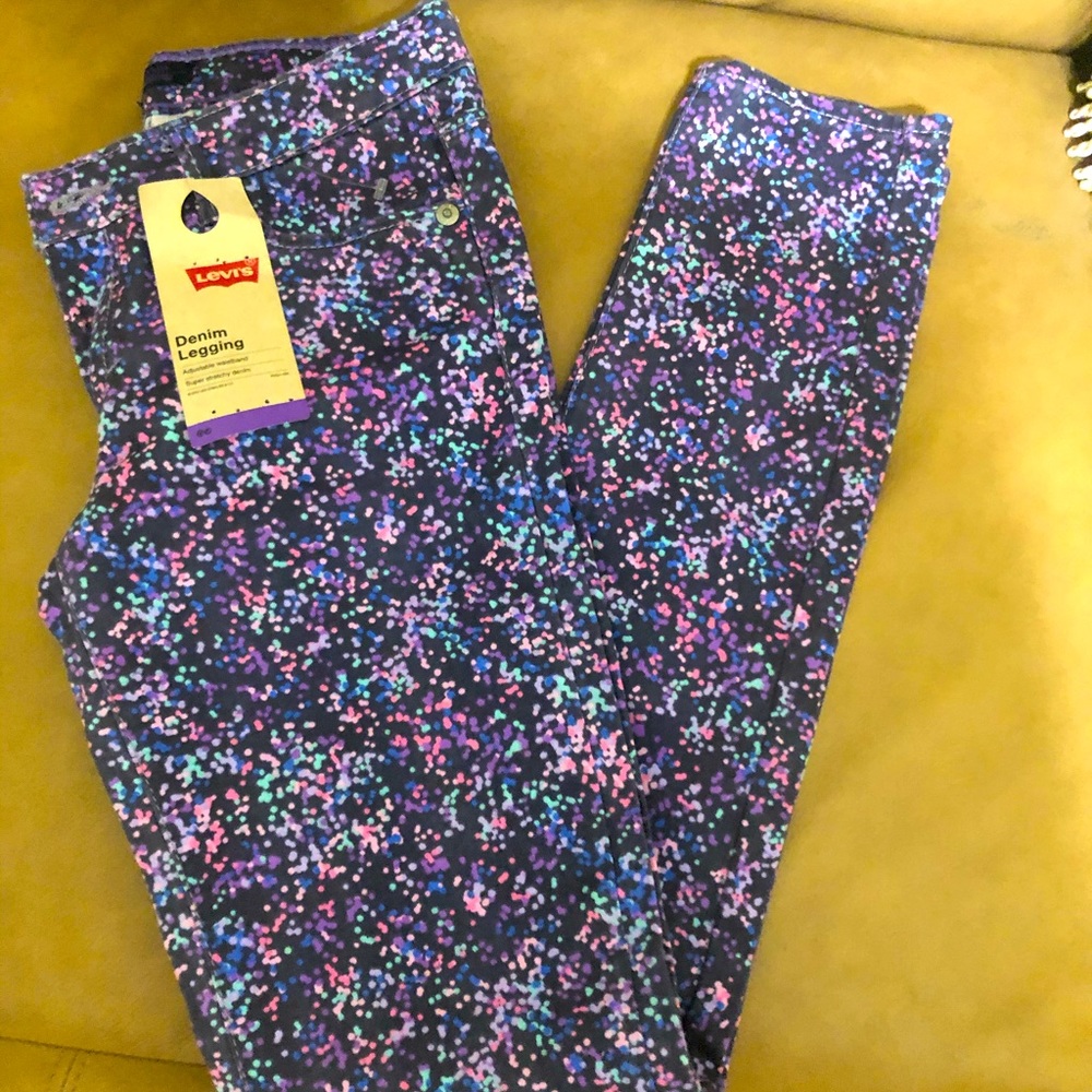 NWT adorable girls denim leggings💗